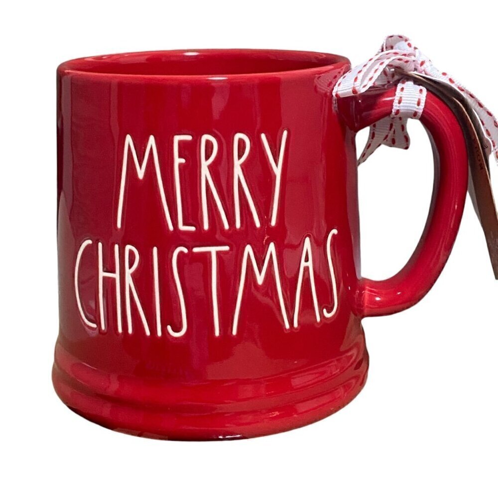 NEW Rae Dunn MERRY CHRISTMAS Red Ceramic Mug